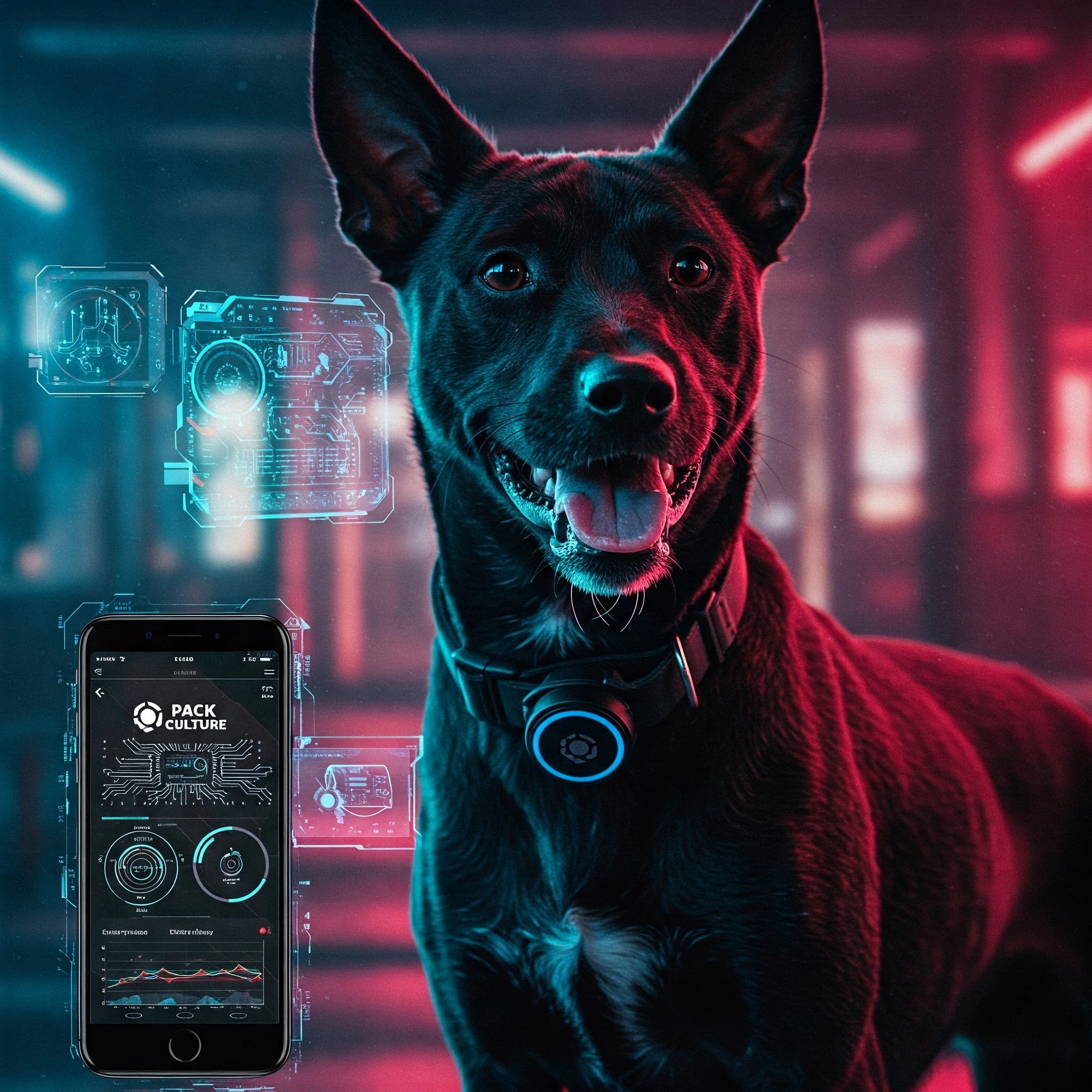 Smart dog tech visualization